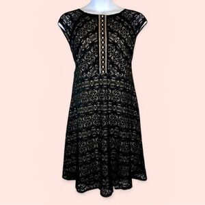 Beauport Women’s 16W Black Val Lace Cocktail Dress